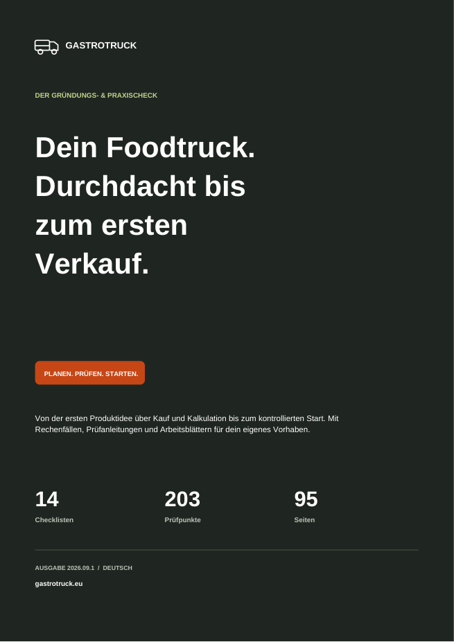 Gastrotruck Foodtruck-Praxischeck: das Arbeitsbuch